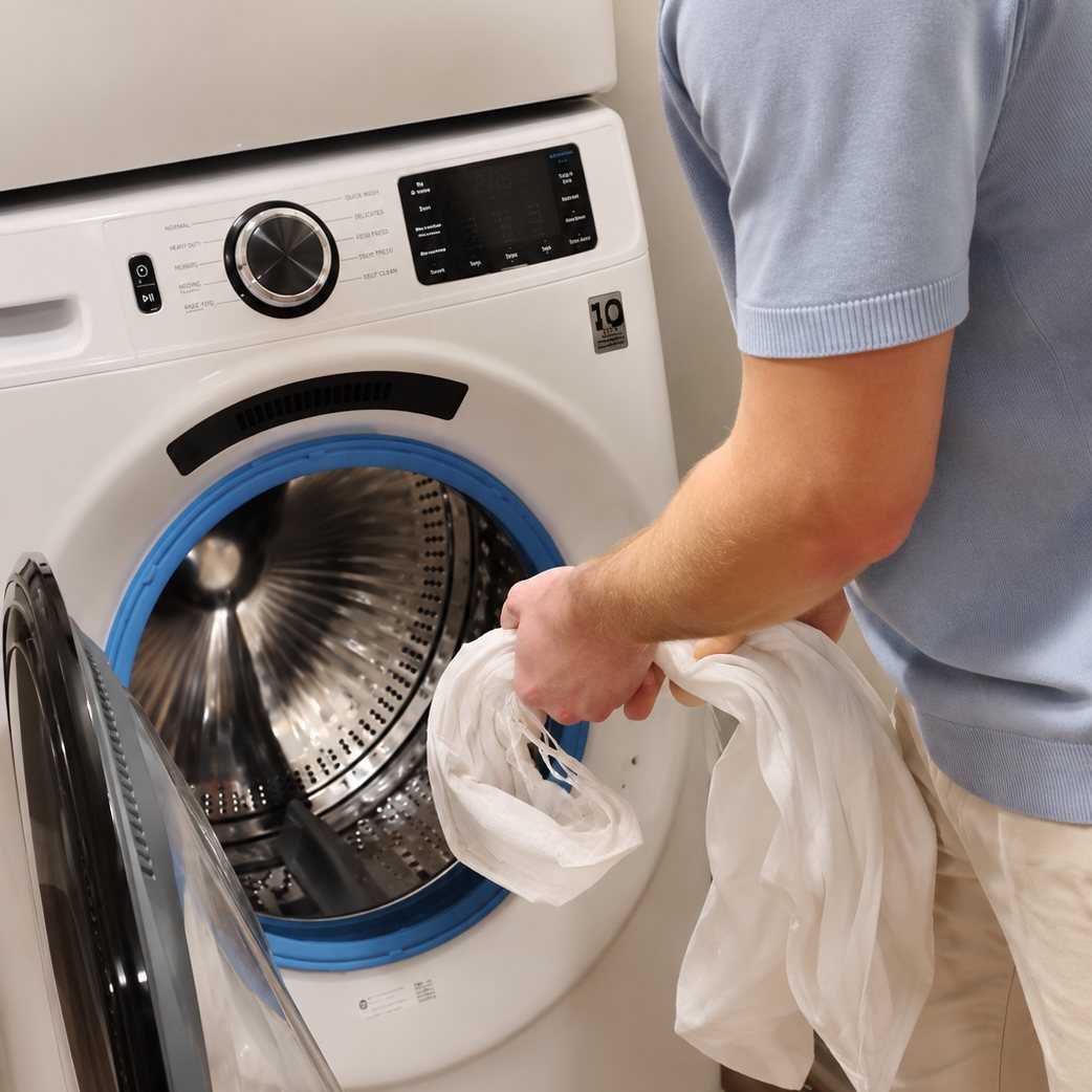 Tzitzit coming out of the dryer with perfect strings
